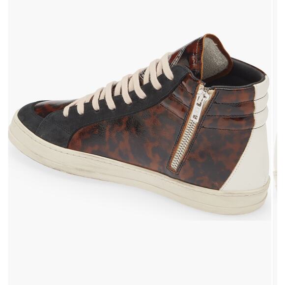 P448 Women's Skate Tortoiseshell Print High Top Sneakers size 36 / us 6 - Picture 3 of 14